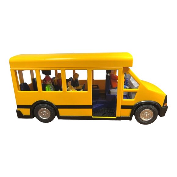 Playmobil School Bus and 6 Playmobil Action Figures with Lights - Picture 5 of 12